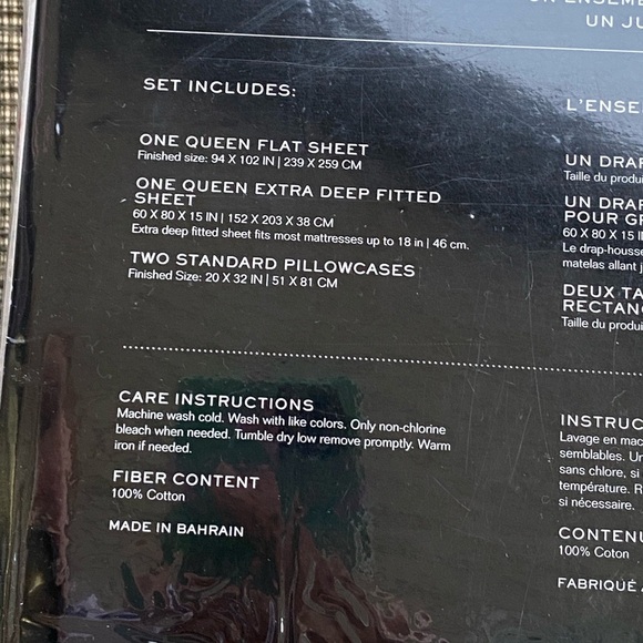 Lauren Ralph Lauren Red Green White Forest Holiday Cotton QUEEN Sheet Set 4pc - Picture 12 of 12